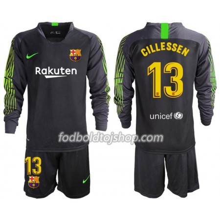 FC Barcelona Cillessen 13 Målmand Børn Udebane Fodboldsæt 2019-20 L/S (+ Korte bukser)